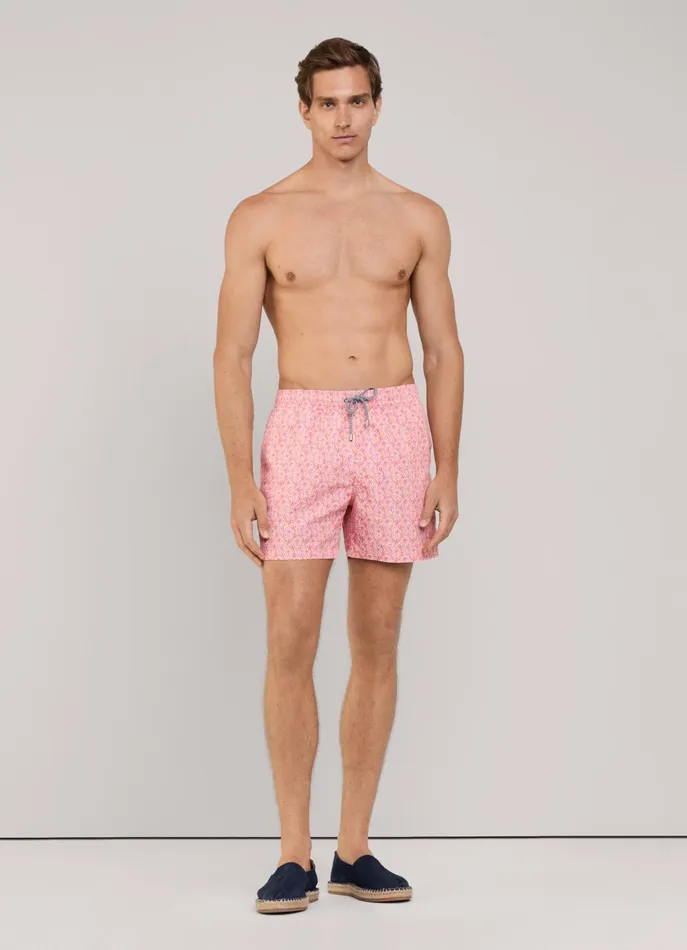 Men Swimwear Faonnable Palms Swim Shorts Acid Orange