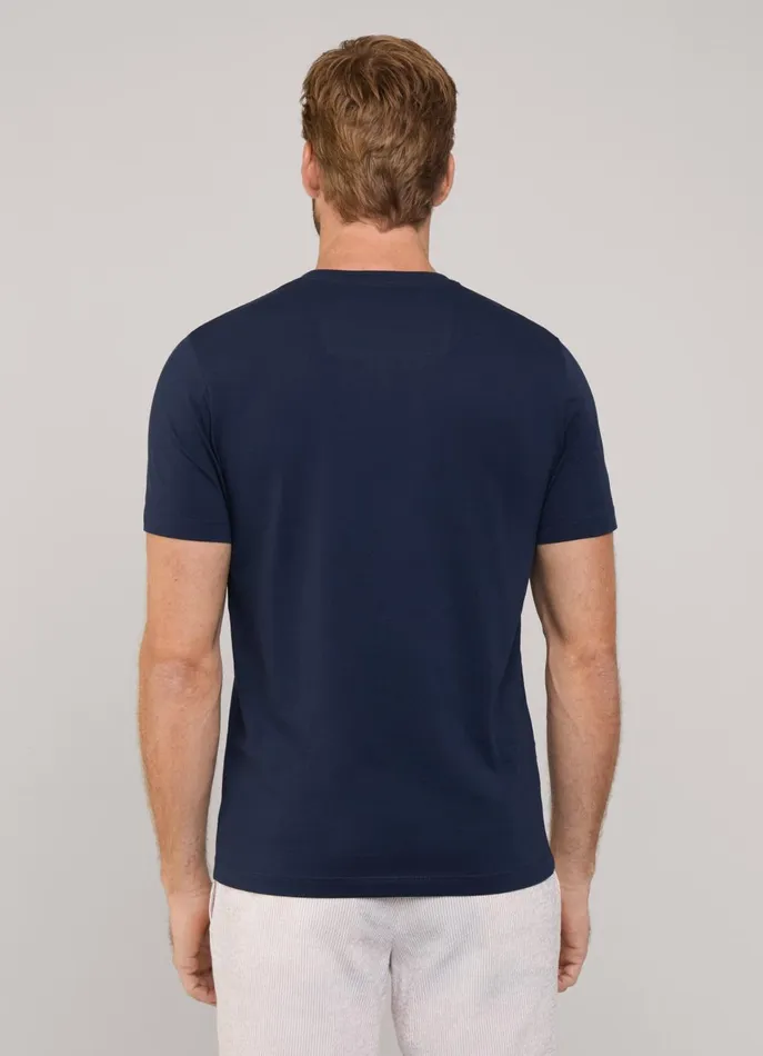 Men TShirts and Sweatshirts Faonnable Regular Fit Front Pocket TShirt Marine Blue