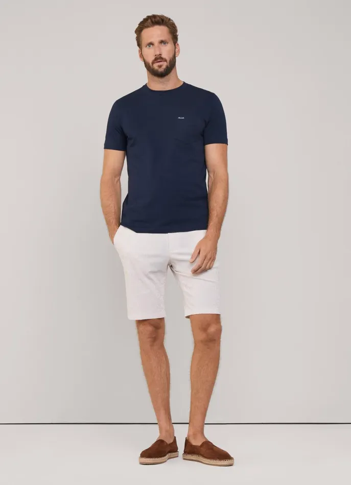 Men TShirts and Sweatshirts Faonnable Regular Fit Front Pocket TShirt Marine Blue