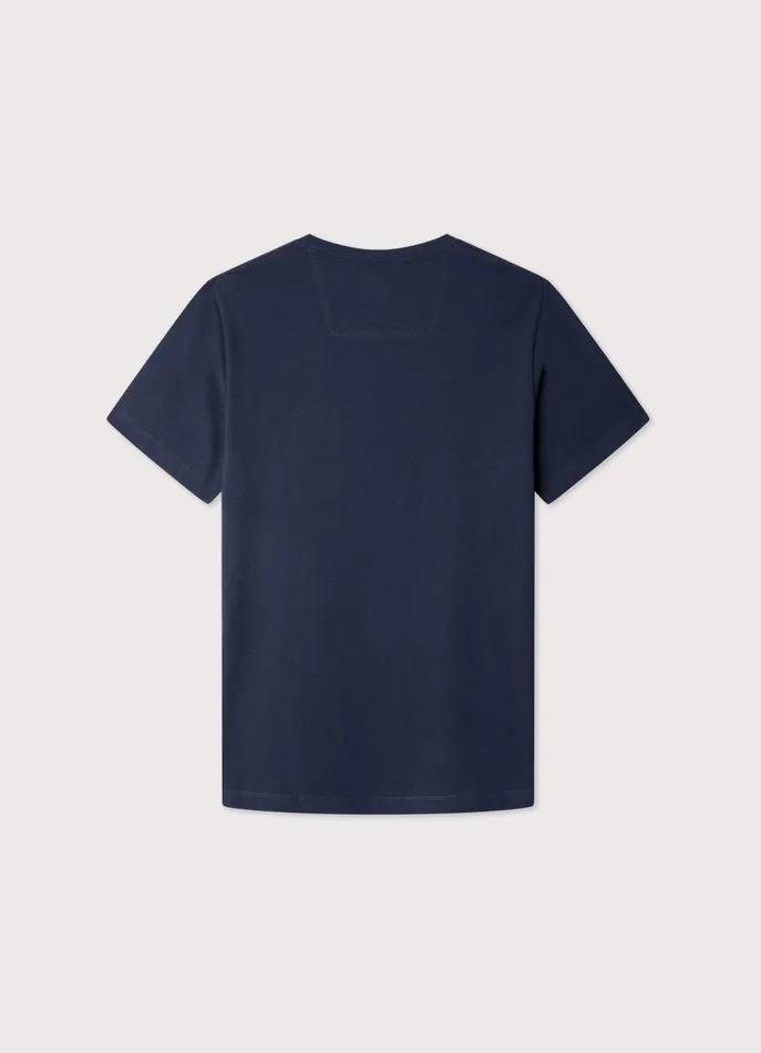 Men TShirts and Sweatshirts Faonnable Regular Fit Front Pocket TShirt Marine Blue