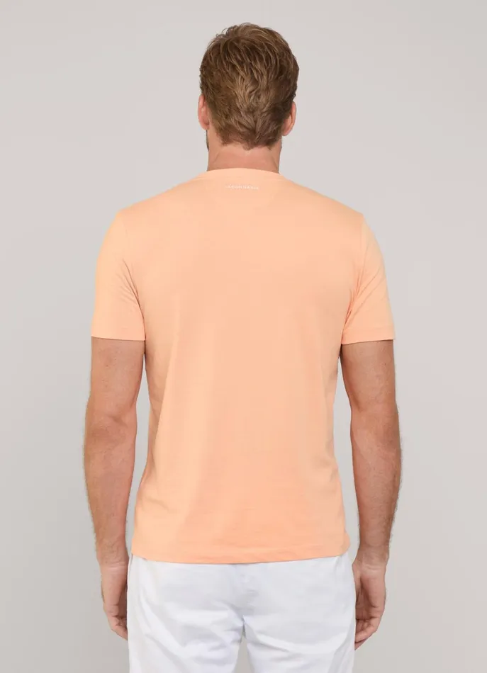 Men TShirts and Sweatshirts Faonnable Regular Fit Palm Tree TShirt Acid Orange