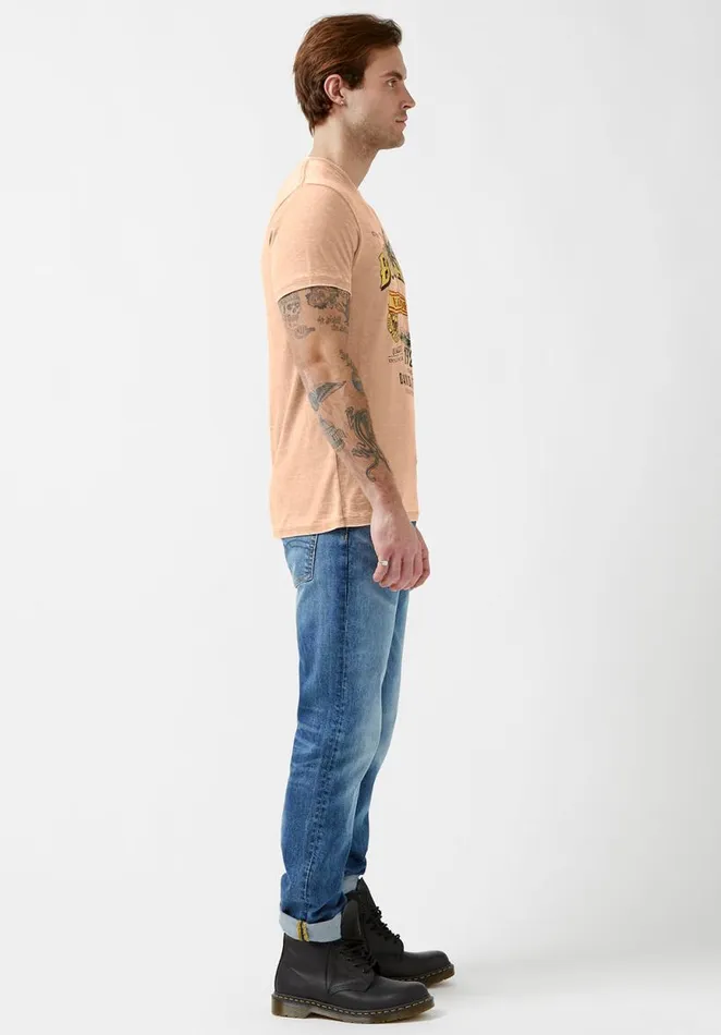 Men Tafii Tan ShortSleeve Mens Tshirt Tan Buffalo David Bitton Tops and Tees