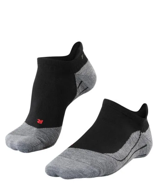 Men TK5 Wander Invisible Men Trekking No Show Socks Black FALKE Hiking Socks