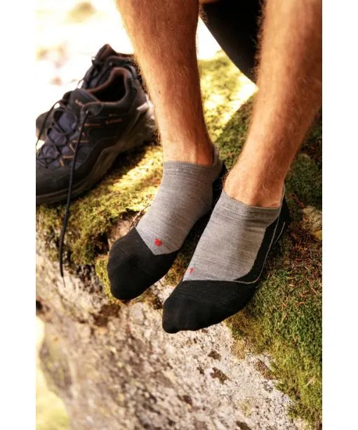 Men TK5 Wander Invisible Men Trekking No Show Socks Black FALKE Hiking Socks