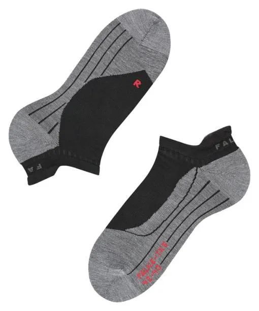 Men TK5 Wander Invisible Men Trekking No Show Socks Black FALKE Hiking Socks