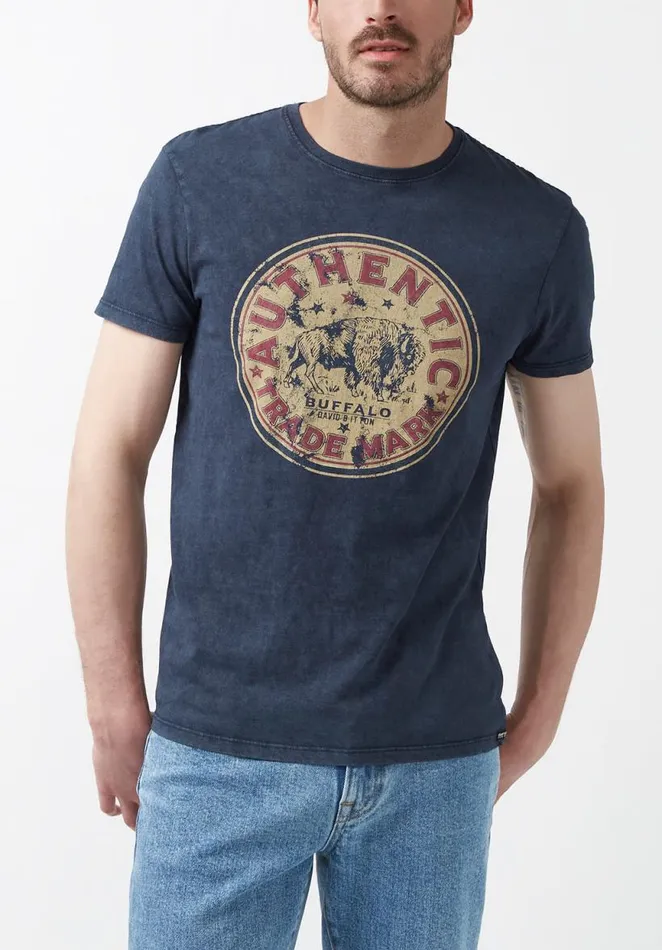 Men Togass Navy ShortSleeve Mens TShirt Whale Buffalo David Bitton Tops and Tees Men Togass Navy ShortSleeve Mens TShirt Whale Buffalo David Bitton Tops and Tees