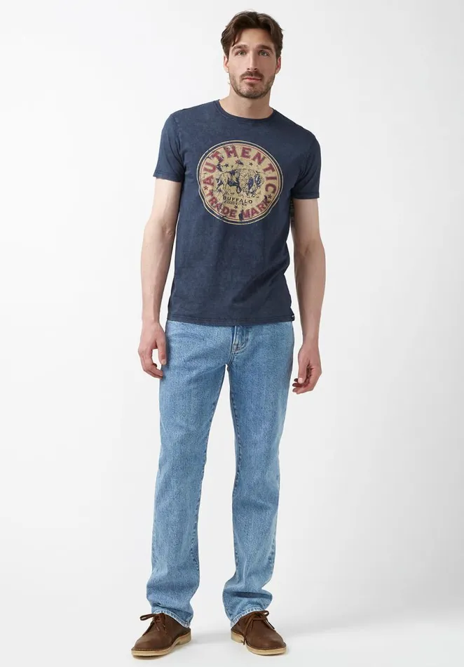 Men Togass Navy ShortSleeve Mens TShirt Whale Buffalo David Bitton Tops and Tees