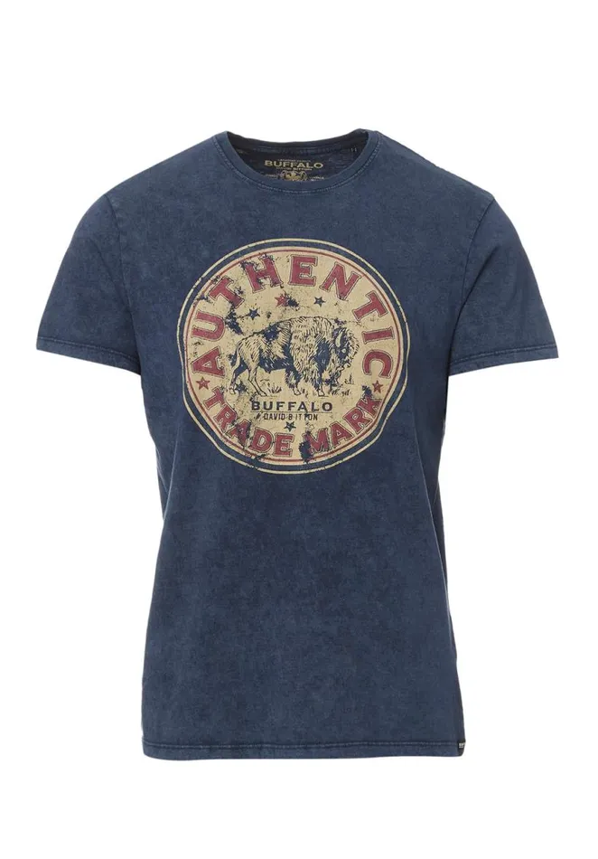 Men Togass Navy ShortSleeve Mens TShirt Whale Buffalo David Bitton Tops and Tees