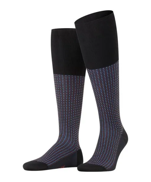 Men Uptown Tie Men Kneehigh Socks Black FALKE Knee High Socks