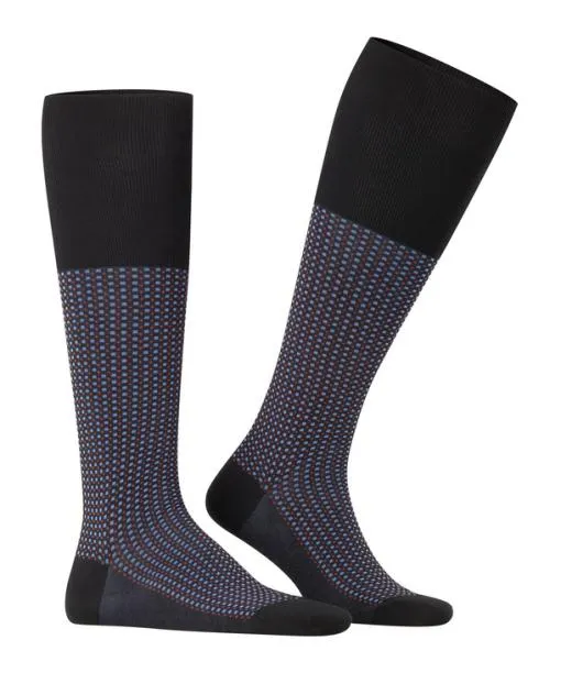 Men Uptown Tie Men Kneehigh Socks Black FALKE Knee High Socks