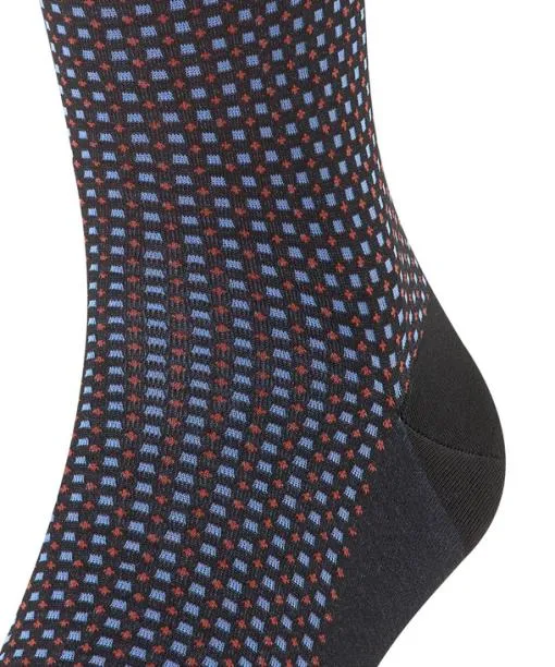Men Uptown Tie Men Kneehigh Socks Black FALKE Knee High Socks