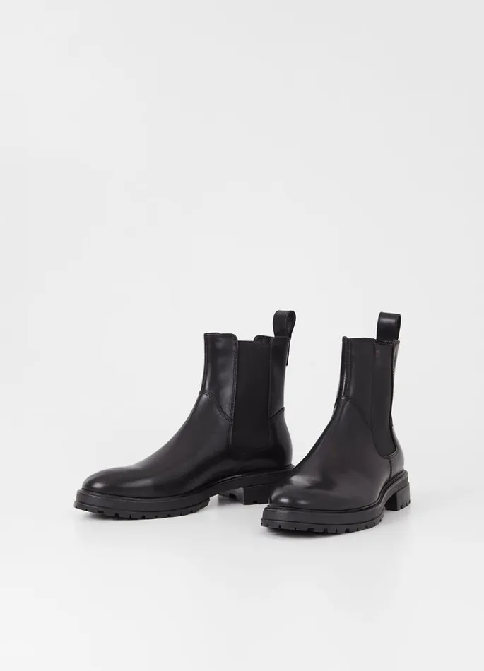 Men Vagabond Boots JOHNNY 20 BOOTS Black Leather
