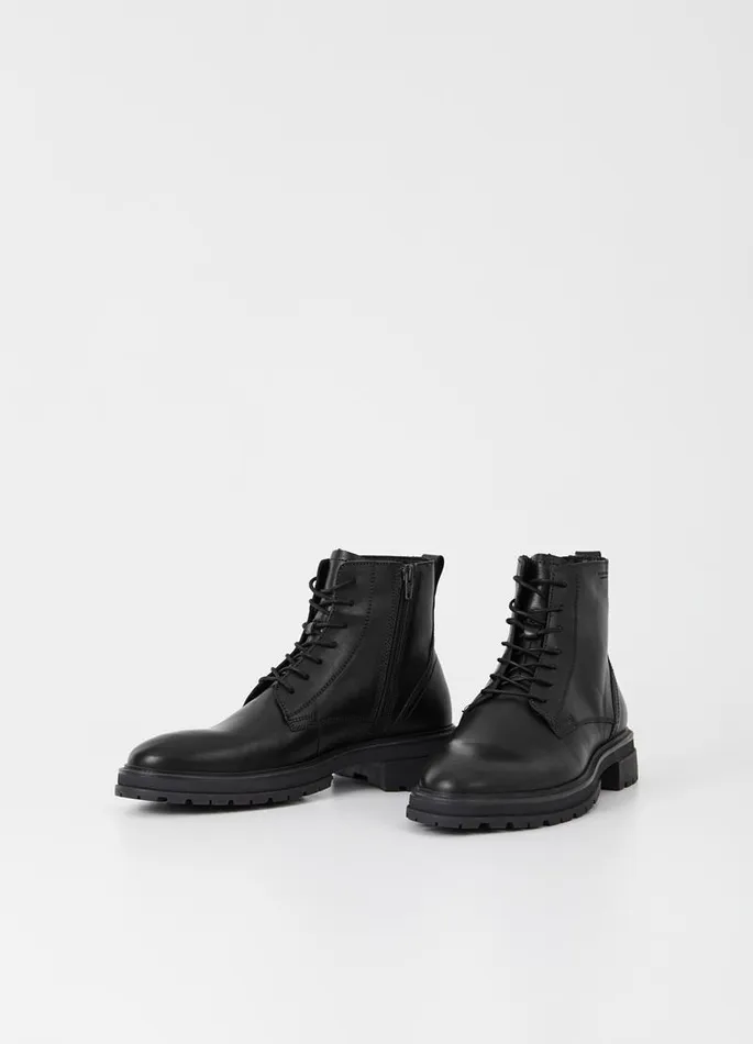 Men Vagabond Boots JOHNNY 20 BOOTS Black Leather