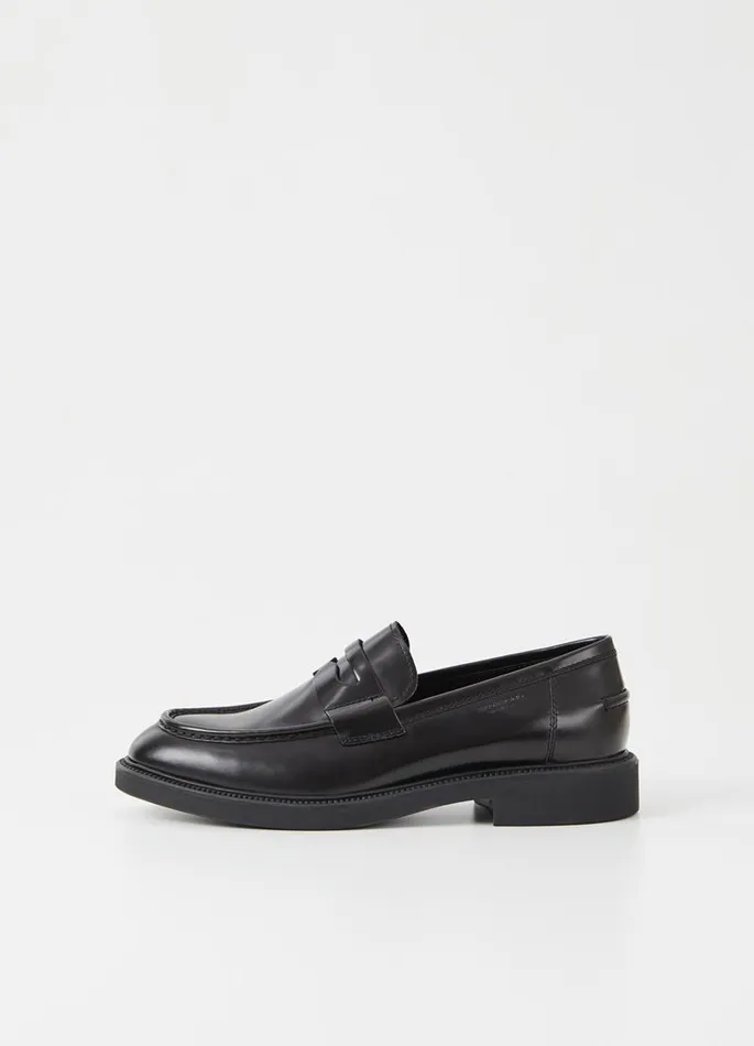 Men Vagabond Loafers ALEX M LOAFER Black Polished Leather