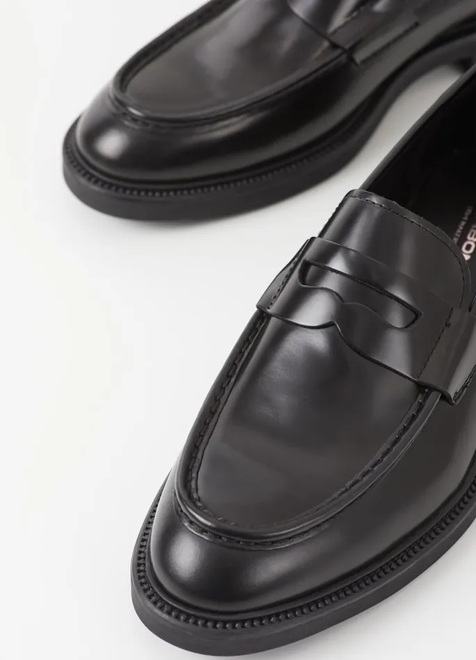 Men Vagabond Loafers ALEX M LOAFER Black Polished Leather