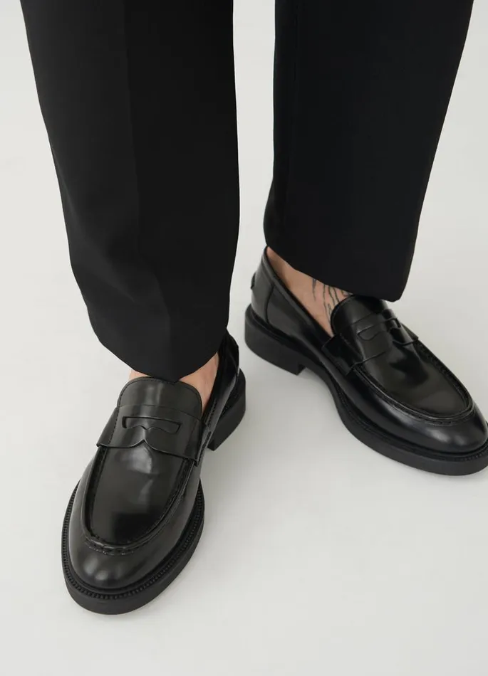 Men Vagabond Loafers ALEX M LOAFER Black Polished Leather