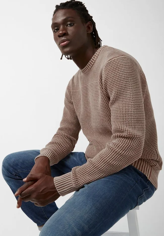 Men Washy Beige Mens Sweater Thrush Buffalo David Bitton Sweaters