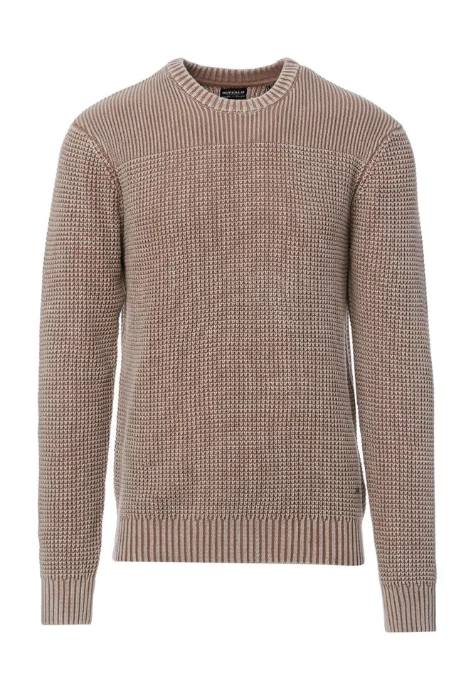 Men Washy Beige Mens Sweater Thrush Buffalo David Bitton Sweaters