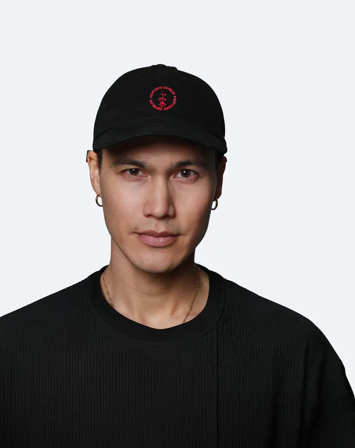 MenWomen BEANIES CAPS and SCARVES Vertere Berlin CIRCLE LOGO CAP 8211 BLACK