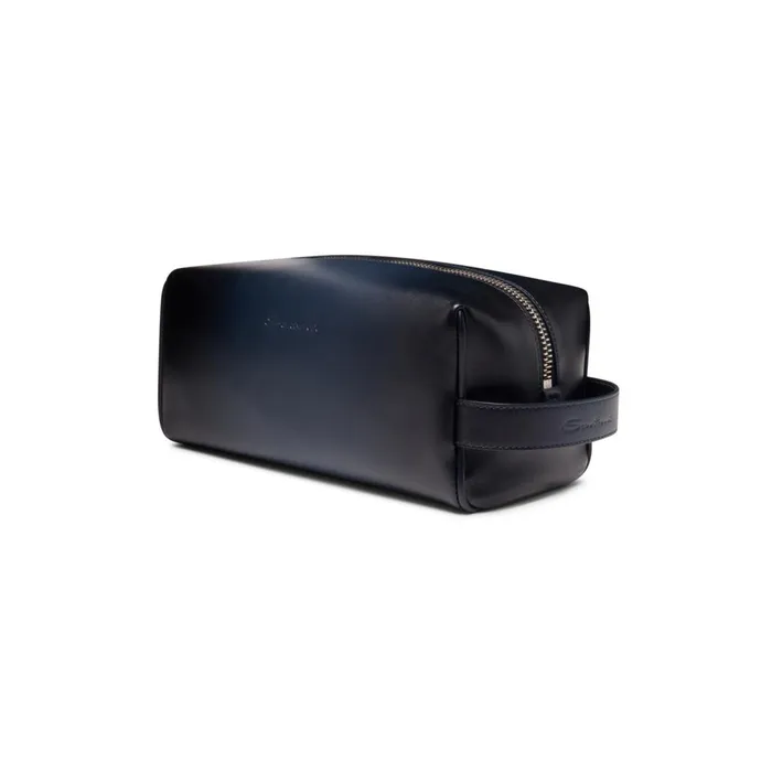 MenWomen Blue Leather Pouch Santoni Small Leather Goods