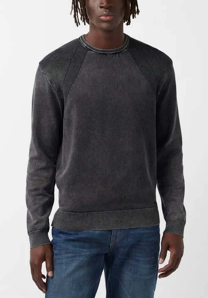Men Woshat Black Mens Sweater Black Buffalo David Bitton Sweaters
