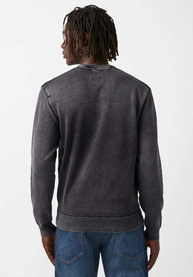 Men Woshat Black Mens Sweater Black Buffalo David Bitton Sweaters