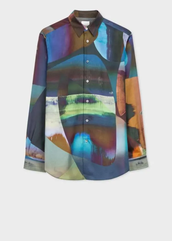 Mens 039Abstract039 Lyocell Shirt Paul Smith Shirts