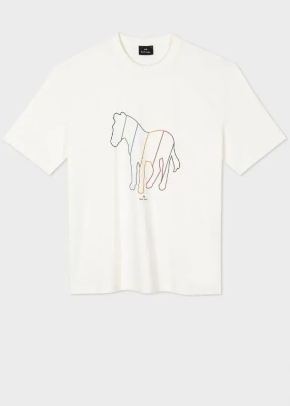 Mens 039Hollow Broad Stripe Zebra039TShirt Paul Smith TShirts