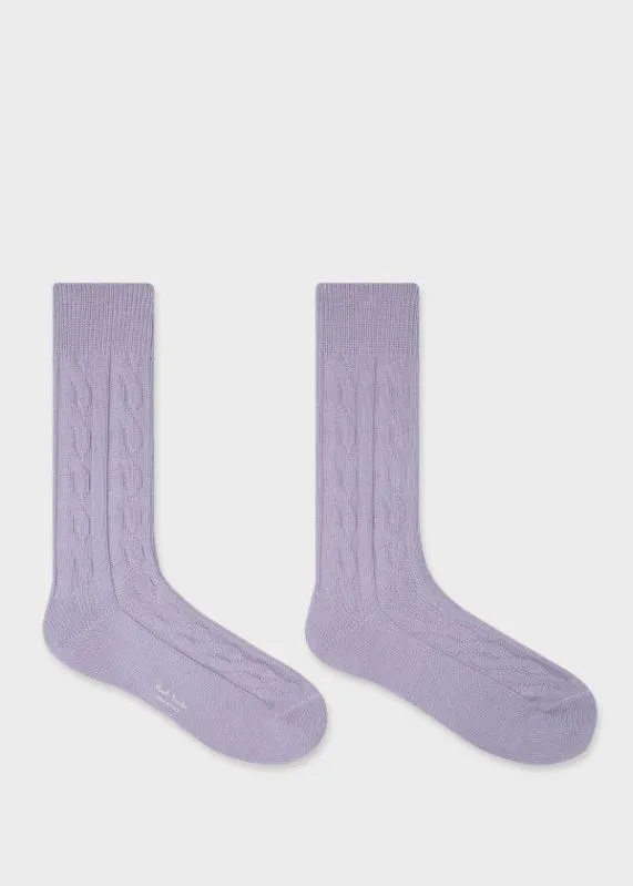 Mens Cable Knit CottonBlend Socks Paul Smith Socks Mens Cable Knit CottonBlend Socks Paul Smith Socks