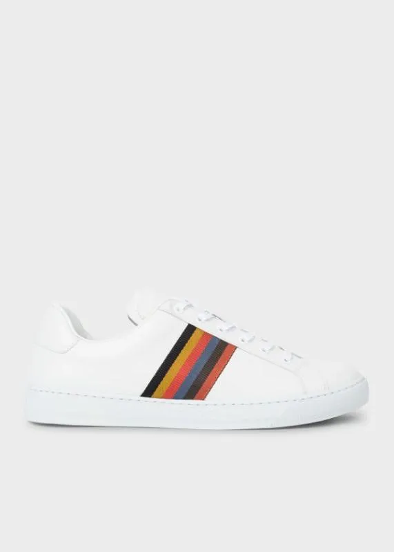 Mens Calf Leather 039Hansen039 Sneakers With 039Bright Stripe039 Webbing Paul Smith Sneakers Mens Calf Leather 039Hansen039 Sneakers With 039Bright Stripe039 Webbing Paul Smith Sneakers