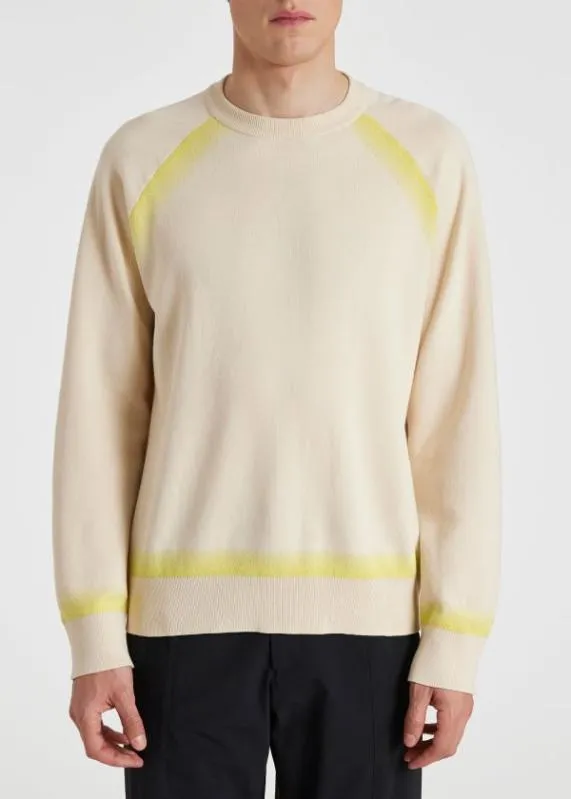 Mens CottonAlpaca 039Haze039 Border Sweater Paul Smith Sweaters Mens CottonAlpaca 039Haze039 Border Sweater Paul Smith Sweaters