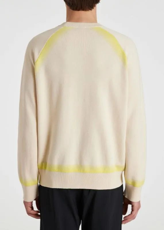 Mens CottonAlpaca 039Haze039 Border Sweater Paul Smith Sweaters Mens CottonAlpaca 039Haze039 Border Sweater Paul Smith Sweaters