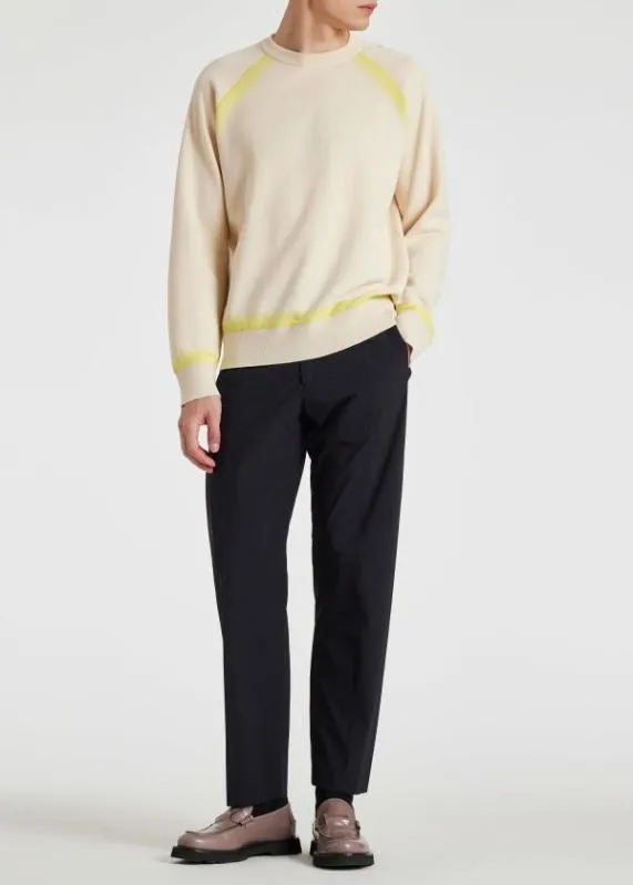Mens CottonAlpaca 039Haze039 Border Sweater Paul Smith Sweaters Mens CottonAlpaca 039Haze039 Border Sweater Paul Smith Sweaters