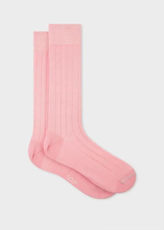 Mens CottonBlend Ribbed Socks Paul Smith Socks