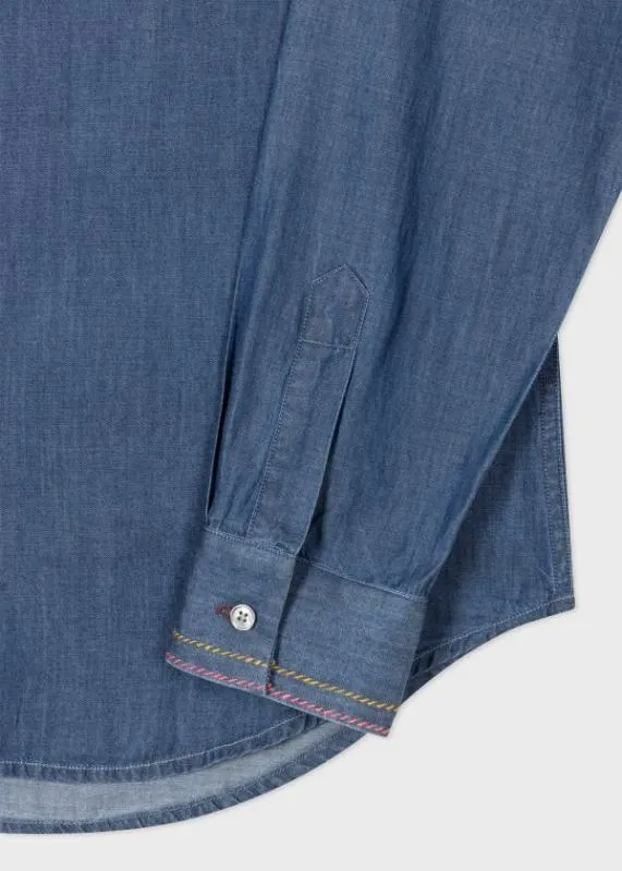 Mens CottonLyocell Chambray Shirt Paul Smith Shirts Mens CottonLyocell Chambray Shirt Paul Smith Shirts