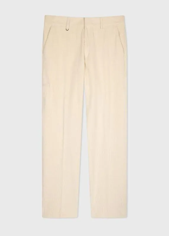Mens Ecru Seersucker Corduroy Trousers Paul Smith Pants