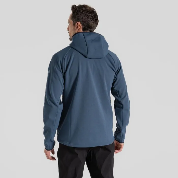 Mens Full Zip Fleece Craghoppers Dynamic Pro Hooded Jacket II Blue Stone Marl Mens Full Zip Fleece Craghoppers Dynamic Pro Hooded Jacket II Blue Stone Marl
