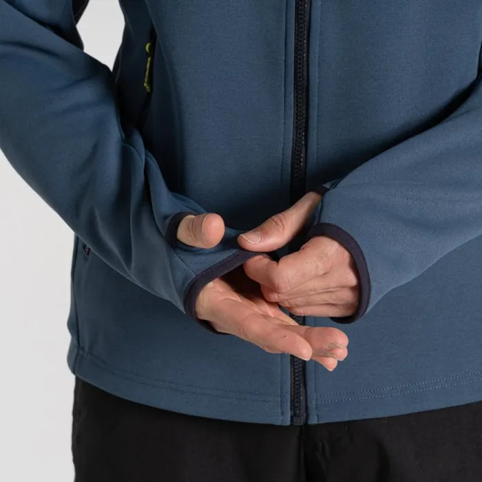 Mens Full Zip Fleece Craghoppers Dynamic Pro Hooded Jacket II Blue Stone Marl Mens Full Zip Fleece Craghoppers Dynamic Pro Hooded Jacket II Blue Stone Marl