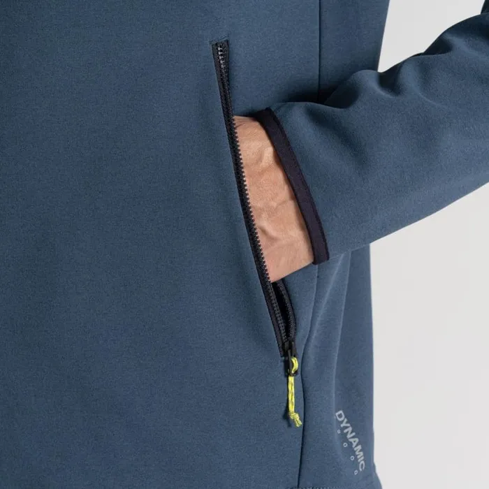 Mens Full Zip Fleece Craghoppers Dynamic Pro Hooded Jacket II Blue Stone Marl Mens Full Zip Fleece Craghoppers Dynamic Pro Hooded Jacket II Blue Stone Marl