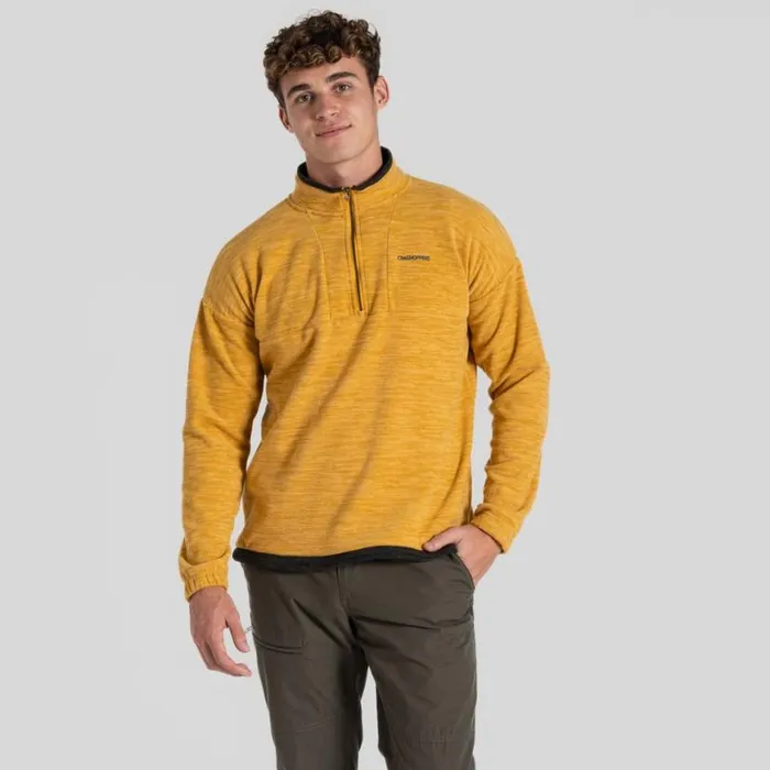 Mens Half Zip Fleece Craghoppers Esk Half Zip Fleece Warbler Yellow
