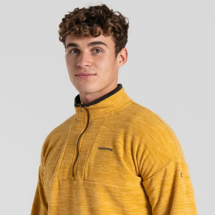 Mens Half Zip Fleece Craghoppers Esk Half Zip Fleece Warbler Yellow Mens Half Zip Fleece Craghoppers Esk Half Zip Fleece Warbler Yellow