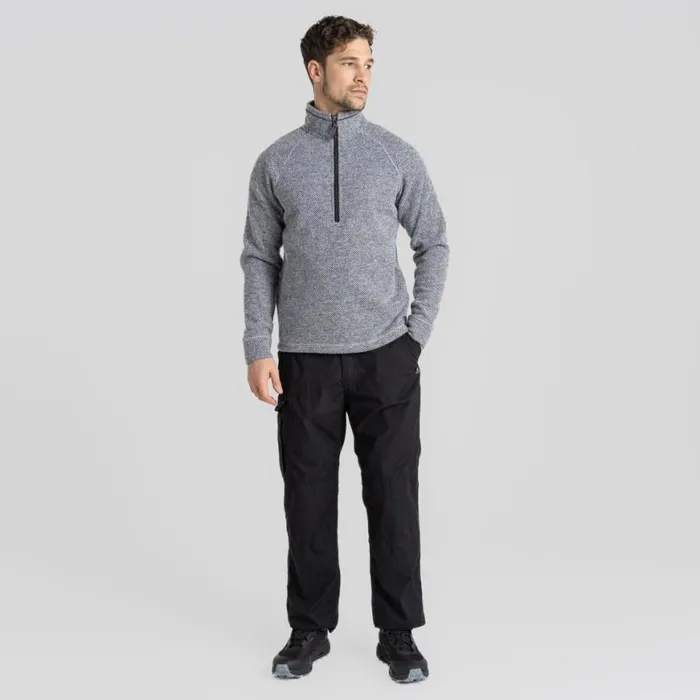 Mens Half Zip Fleece Craghoppers Rubeus Half Zip Fleece Soft Grey Marl Black Pepper Mens Half Zip Fleece Craghoppers Rubeus Half Zip Fleece Soft Grey Marl Black Pepper