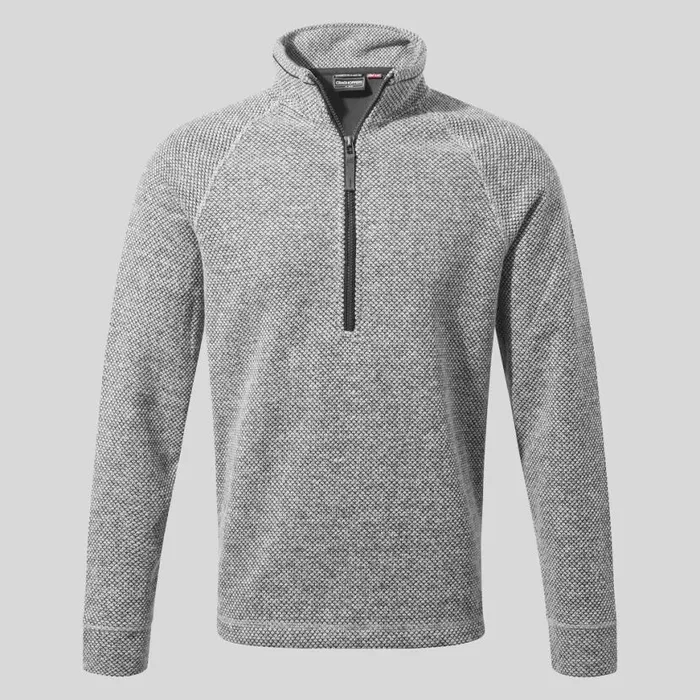 Mens Half Zip Fleece Craghoppers Rubeus Half Zip Fleece Soft Grey Marl Black Pepper Mens Half Zip Fleece Craghoppers Rubeus Half Zip Fleece Soft Grey Marl Black Pepper