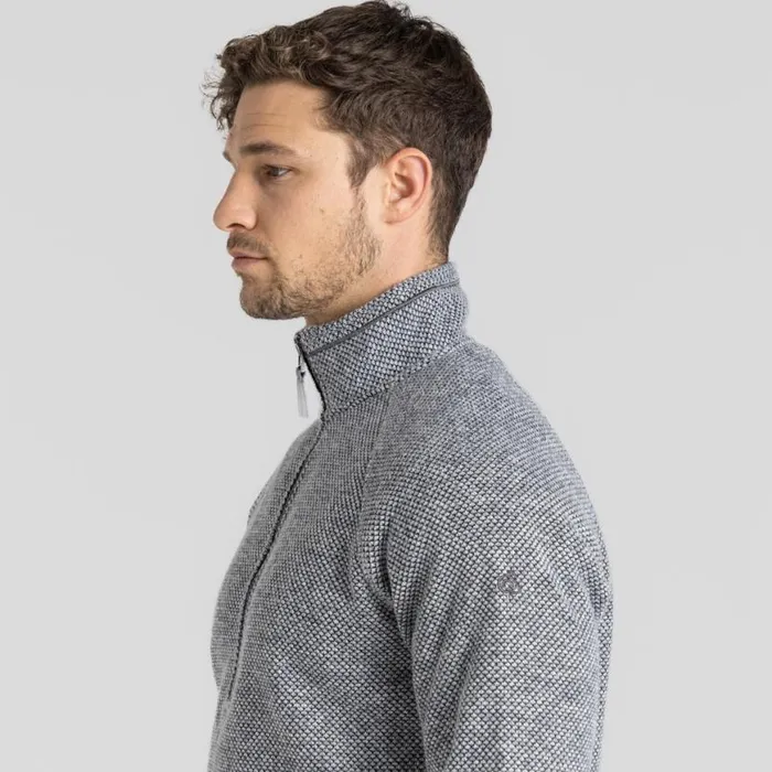 Mens Half Zip Fleece Craghoppers Rubeus Half Zip Fleece Soft Grey Marl Black Pepper Mens Half Zip Fleece Craghoppers Rubeus Half Zip Fleece Soft Grey Marl Black Pepper