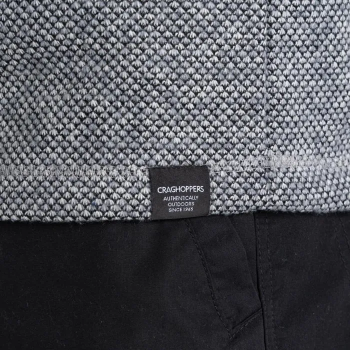 Mens Half Zip Fleece Craghoppers Rubeus Half Zip Fleece Soft Grey Marl Black Pepper Mens Half Zip Fleece Craghoppers Rubeus Half Zip Fleece Soft Grey Marl Black Pepper