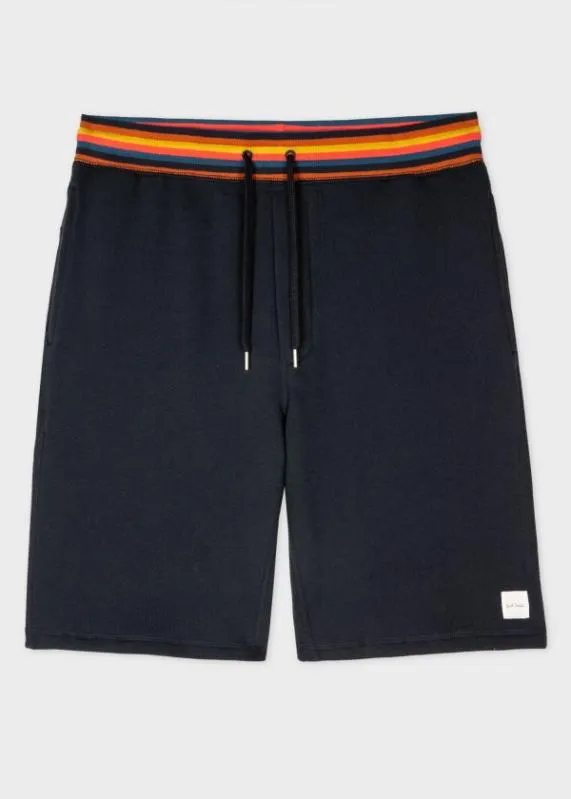 Mens Jersey Lounge Shorts With 039Artist Stripe039 Waistband Paul Smith Shorts