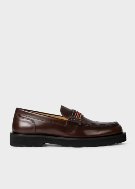 Mens Leather 039Signature Stripe039 039Bancroft039 Loafers Paul Smith Formal