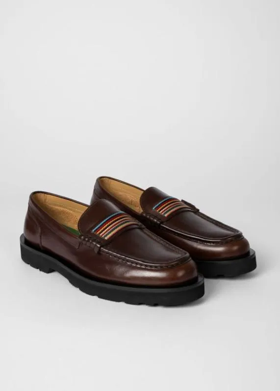 Mens Leather 039Signature Stripe039 039Bancroft039 Loafers Paul Smith Formal Mens Leather 039Signature Stripe039 039Bancroft039 Loafers Paul Smith Formal