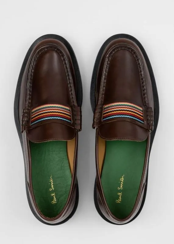 Mens Leather 039Signature Stripe039 039Bancroft039 Loafers Paul Smith Formal Mens Leather 039Signature Stripe039 039Bancroft039 Loafers Paul Smith Formal