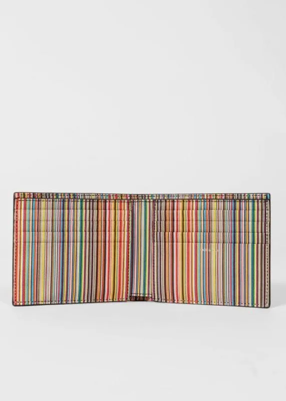 Mens Leather 039Signature Stripe039 Interior Billfold Wallet Paul Smith Monogrammed Gifts Mens Leather 039Signature Stripe039 Interior Billfold Wallet Paul Smith Monogrammed Gifts